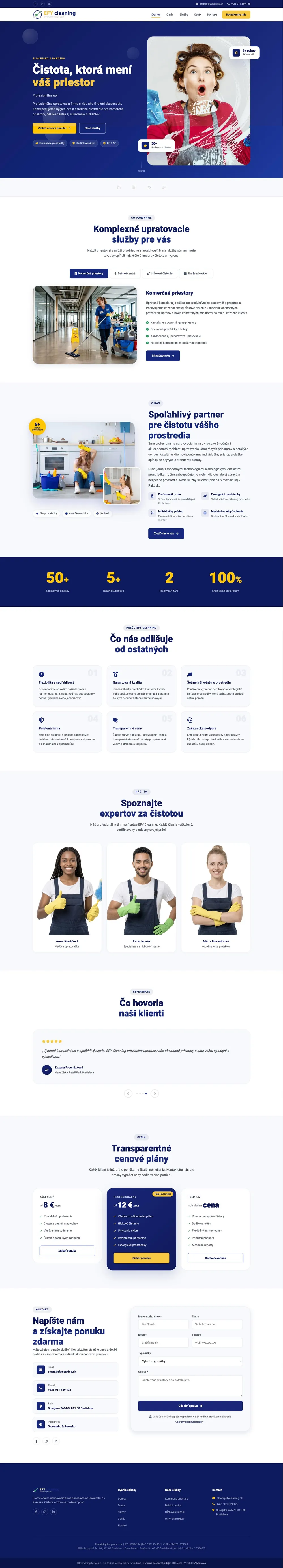 EFY Cleaning — Die ganze Website