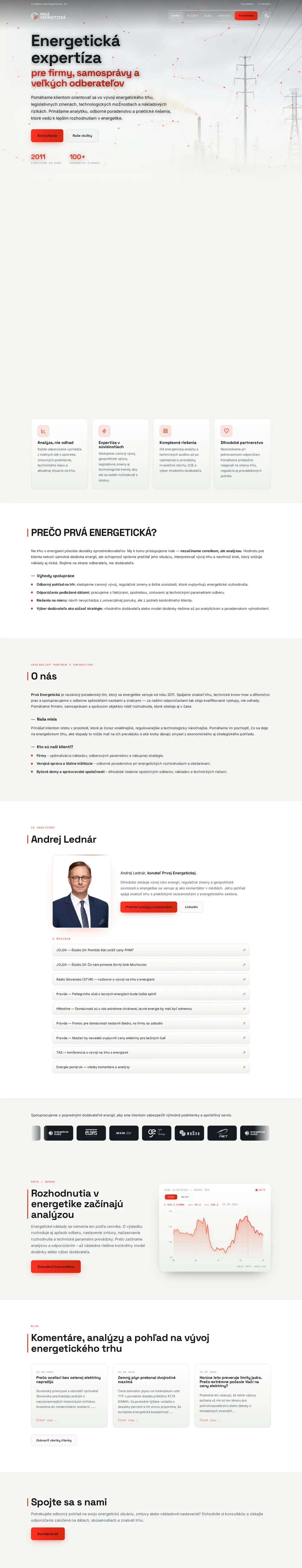 Prvá Energetická — The whole website