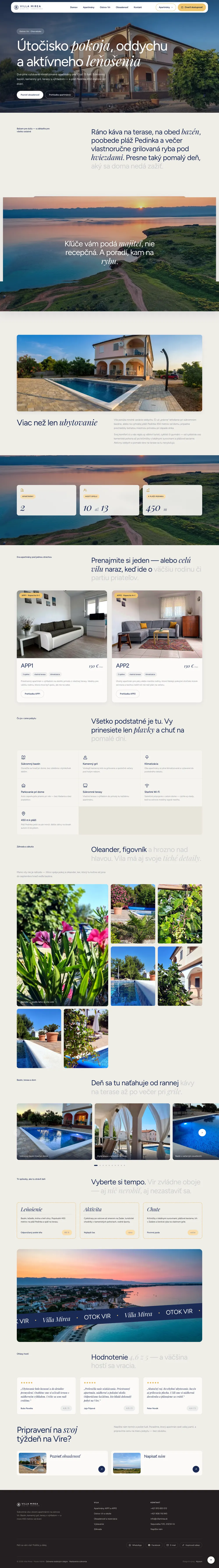 Villa Mirea — Celá stránka