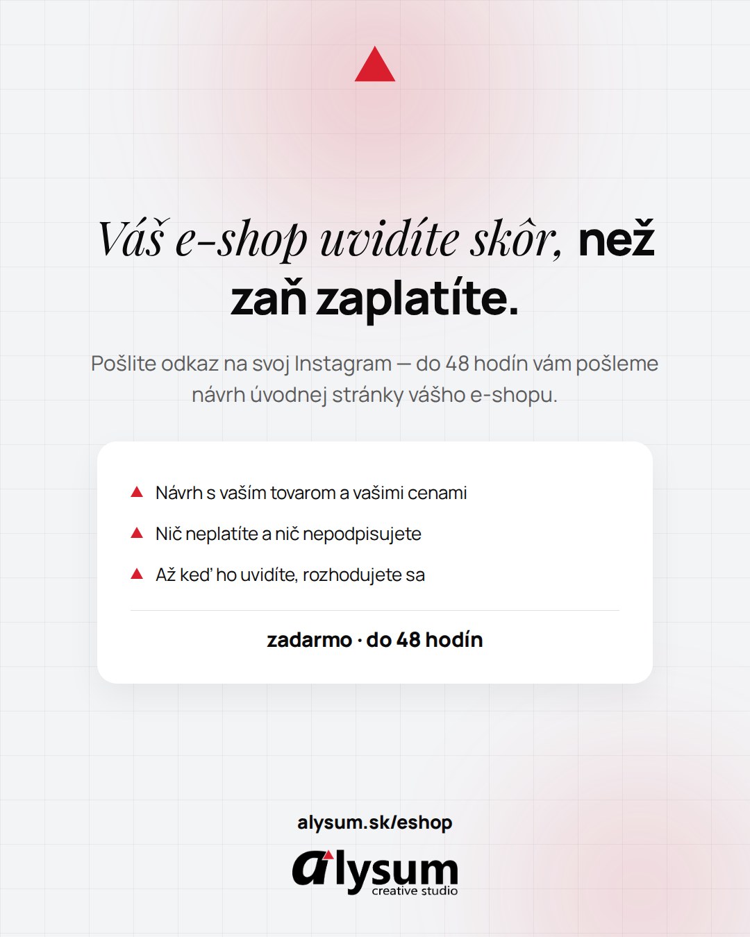 Príspevok pre Facebook a Instagram — e-shop
